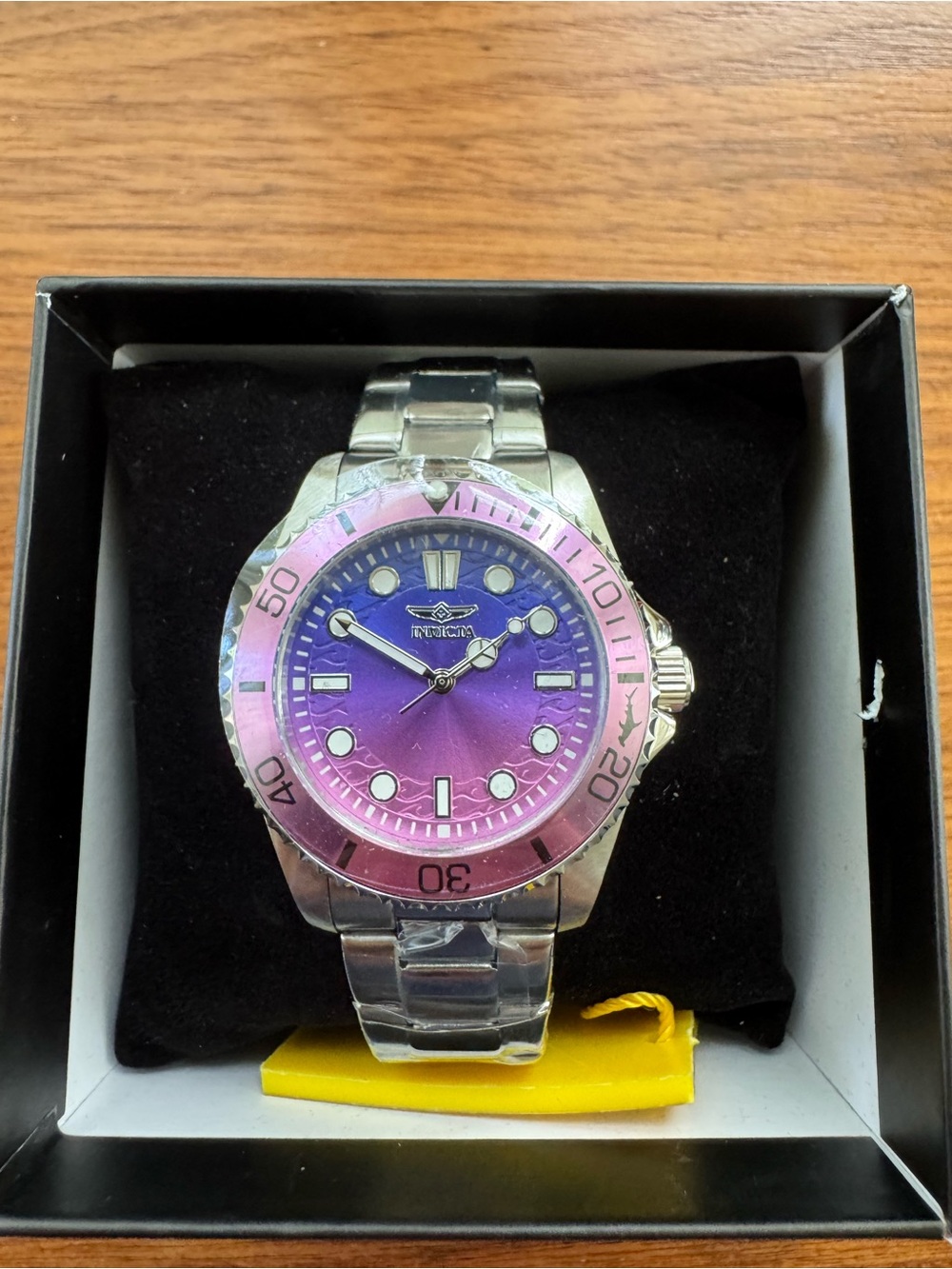 Invicta Pro Diver Women's Purple Gradient Dial Silver Watch - 34mm